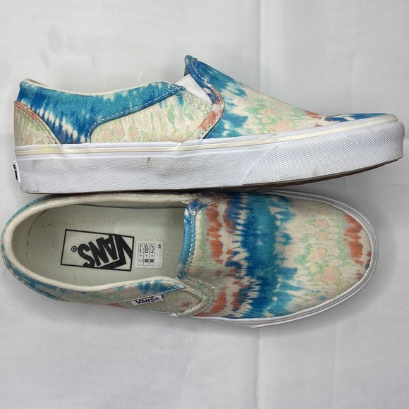 Vans Women's Asher Slip On Sneaker Tie Dye Size 6.5 - Picture 3 of 16